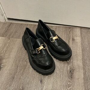 Black Leather Loafers